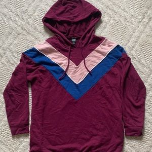 Wild Fable, New, Maroon Chevron Hoodie